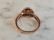 Load image into Gallery viewer, Exquisite Womens Vintage Estate 14K Rose Gold Diamond Ring 3.9g E1396