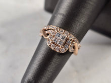 Load image into Gallery viewer, Exquisite Womens Vintage Estate 14K Rose Gold Diamond Ring 4.1g E1711