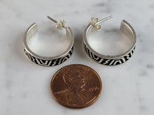 Load image into Gallery viewer, Pr Womens Vintage Estate Sterling Silver Fashion Hoop Stick Earrings 6.6g E2120
