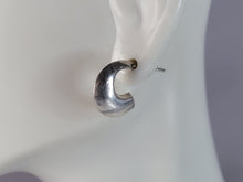 Load image into Gallery viewer, Pr Womens Vintage Estate Sterling Silver Fashion Open Hoop Stick Earrings 2.3g E2125
