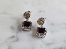 Load image into Gallery viewer, Pr Womens Vintage Estate Sterling Silver Multi Stone Stud Earrings 3.1g E2256