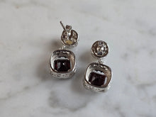 Load image into Gallery viewer, Pr Womens Vintage Estate Sterling Silver Multi Stone Stud Earrings 3.1g E2256