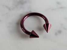 Load image into Gallery viewer, New Surgical Steel Red Horseshoe Nipple Ear Tongue Piercing Bar  E2722