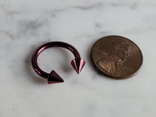 Load image into Gallery viewer, New Surgical Steel Red Horseshoe Nipple Ear Tongue Piercing Bar  E2722