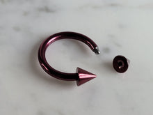 Load image into Gallery viewer, New Surgical Steel Red Horseshoe Nipple Ear Tongue Piercing Bar  E2722
