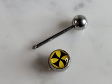 Load image into Gallery viewer, New Surgical Steel Iron Cross Flames Nipple Ear Tongue Piercing Barbell  E2724