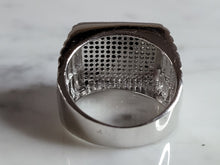 Load image into Gallery viewer, Mens Vintage Estate Sterling Silver CZ Ring 11.0g E2788