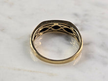 Load image into Gallery viewer, Mens Vintage Estate 10k Yellow Gold Diamond Ring 3.4g #E3605