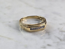 Load image into Gallery viewer, Mens Vintage Estate 10k Yellow Gold Diamond Ring 3.4g #E3605
