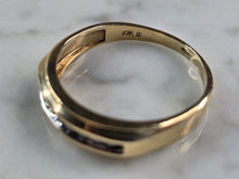 Load image into Gallery viewer, Mens Vintage Estate 10k Yellow Gold Diamond Ring 3.2g #E3607