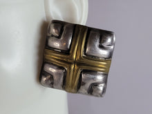 Load image into Gallery viewer, Pr Womens Vintage Estate Sterling Silver w/ Gold Tone Earrings 18.8g E3656