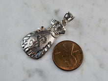 Load image into Gallery viewer, Sterling Silver Money Bags Dollar Sign Pendant Necklace 4.7g #E4006