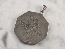 Load image into Gallery viewer, Rare Sterling Silver 1956 Swiss German Huguenin Rifle Medal Pendant 14.7g E4753