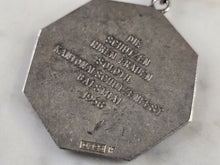 Load image into Gallery viewer, Rare Sterling Silver 1956 Swiss German Huguenin Rifle Medal Pendant 14.7g E4753