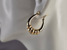 Load image into Gallery viewer, Pr Womens Vintage Estate 14K Yellow Gold Hoop Earrings, 1.4g E4853