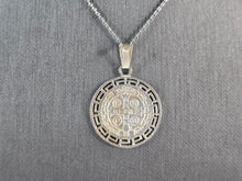 Load image into Gallery viewer, Sterling Silver Religious St Benedict Cross Pendant Necklace 5.0g E4980