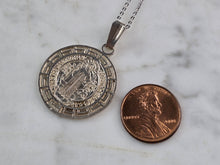 Load image into Gallery viewer, Sterling Silver Religious St Benedict Cross Pendant Necklace 5.0g E4980