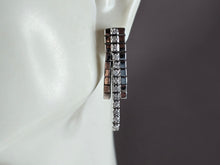 Load image into Gallery viewer, Pr Womens Vintage Estate 14K White Gold Art Deco Diamond Earrings 5.7g E5475