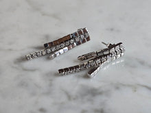 Load image into Gallery viewer, Pr Womens Vintage Estate 14K White Gold Art Deco Diamond Earrings 5.7g E5475