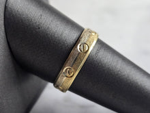 Load image into Gallery viewer, Mens Vintage Estate 18K White & Yellow Gold Wedding Band Ring, 3.7g E5672