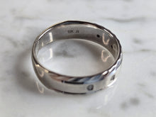 Load image into Gallery viewer, Mens Vintage Estate 10k White Gold Diamond Ring 4.8g #E5692