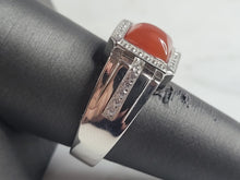 Load image into Gallery viewer, Mens Estate Sterling Silver Carnelian Ring 9.7g E6125