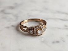 Load image into Gallery viewer, Exquisite Womens Vintage Estate 14K Rose Gold Diamond Ring 3.8g E6167