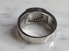 Load image into Gallery viewer, Mens Estate Sterling Silver Modernist Onyx Ring 9.8g E6168