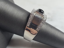 Load image into Gallery viewer, Mens Estate Sterling Silver Modernist Onyx Ring 7.2g E6207