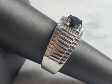Load image into Gallery viewer, Mens Estate Sterling Silver Modernist Ring 10.1g E6209