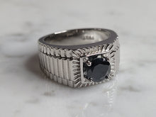 Load image into Gallery viewer, Mens Estate Sterling Silver Modernist Ring 10.1g E6209