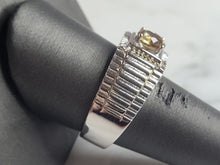 Load image into Gallery viewer, Mens Estate Sterling Silver Modernist Citrine Ring 10.0g E6229
