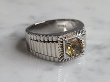 Load image into Gallery viewer, Mens Estate Sterling Silver Modernist Citrine Ring 10.0g E6229