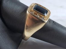Load image into Gallery viewer, Mens Vintage Estate 14K Yellow Gold Topaz & Diamond Ring 16.3g E6275