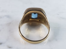 Load image into Gallery viewer, Mens Vintage Estate 14K Yellow Gold Topaz & Diamond Ring 16.3g E6275