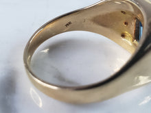 Load image into Gallery viewer, Mens Vintage Estate 14K Yellow Gold Topaz & Diamond Ring 16.3g E6275