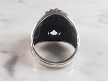 Load image into Gallery viewer, Mens Sterling Silver Lion Head Ring 10.7g E6412