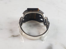 Load image into Gallery viewer, Mens Sterling Silver Tigers Eye Ring 7.4g E6414