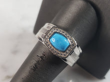 Load image into Gallery viewer, Mens Estate Sterling Silver Turquoise Ring 12.0g E6430