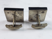 Load image into Gallery viewer, Mens Vintage Estate Sterling Silver Modernist Cufflinks 17.1g E6480