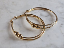 Load image into Gallery viewer, Pr Womens Vintage Estate 14K Yellow Gold Hoop Earrings 9.0g #E6483