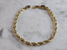Load image into Gallery viewer, Mens Vintage Estate 14K Yellow Gold Rope Bracelet, 10.3g E6501