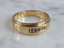 Load image into Gallery viewer, Mens Vintage Estate 14k Yellow Gold Diamond Ring 6.8g  #E6517