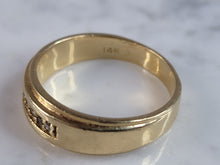 Load image into Gallery viewer, Mens Vintage Estate 14k Yellow Gold Diamond Ring 6.8g  #E6517