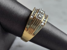 Load image into Gallery viewer, Mens Vintage Estate 14K Yellow Gold Diamond Ring 8.5g E6524