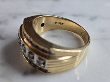 Load image into Gallery viewer, Mens Vintage Estate 14K Yellow Gold Diamond Ring 8.5g E6524