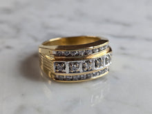 Load image into Gallery viewer, Mens Vintage Estate 14K Yellow Gold Diamond Ring 8.5g E6524