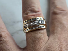 Load image into Gallery viewer, Mens Vintage Estate 14K Yellow Gold Diamond Ring 8.5g E6524