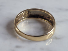 Load image into Gallery viewer, Mens Vintage Estate 14K White & Yellow Gold Ring, 4.5g E6668