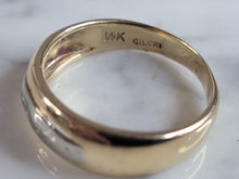 Load image into Gallery viewer, Mens Vintage Estate 14K White & Yellow Gold Ring, 4.5g E6668